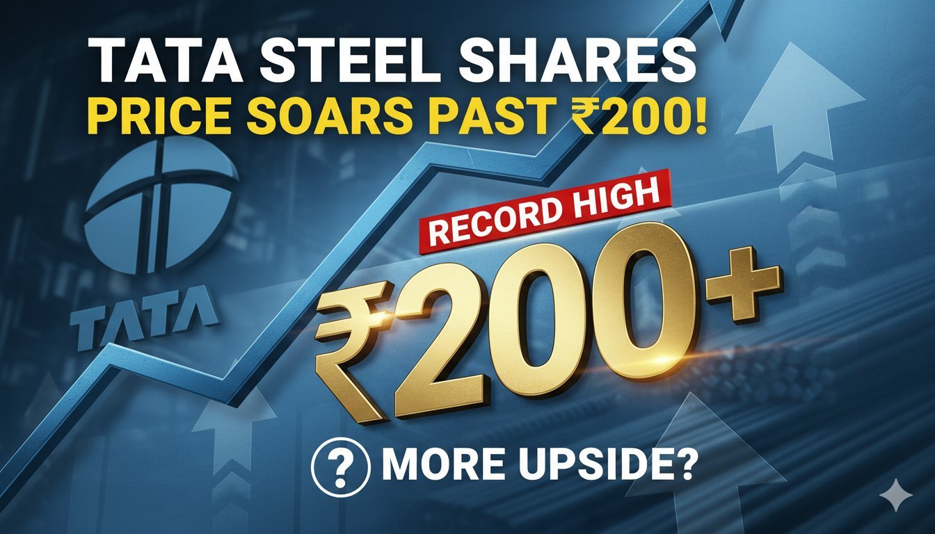 Tata Steel शेयर प्राइस का रिकॉर्ड हाई दिखाता ग्राफ