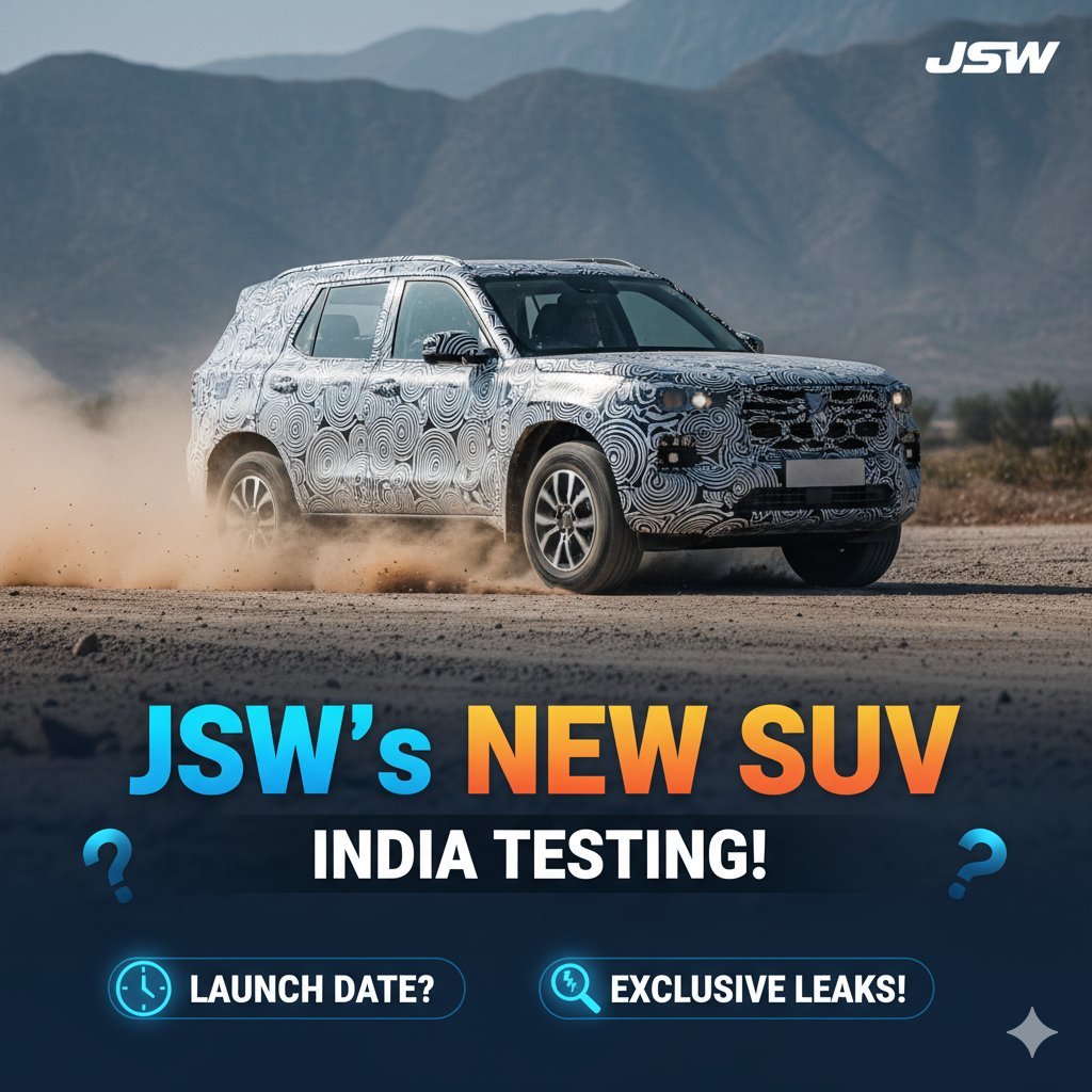 JSW Motors Jetour T2 आधारित नई प्लग-इन हाइब्रिड एसयूवी का कैमोफ्लाज्ड टेस्ट म्यूल भारत की सड़कों पर टेस्टिंग के दौरान