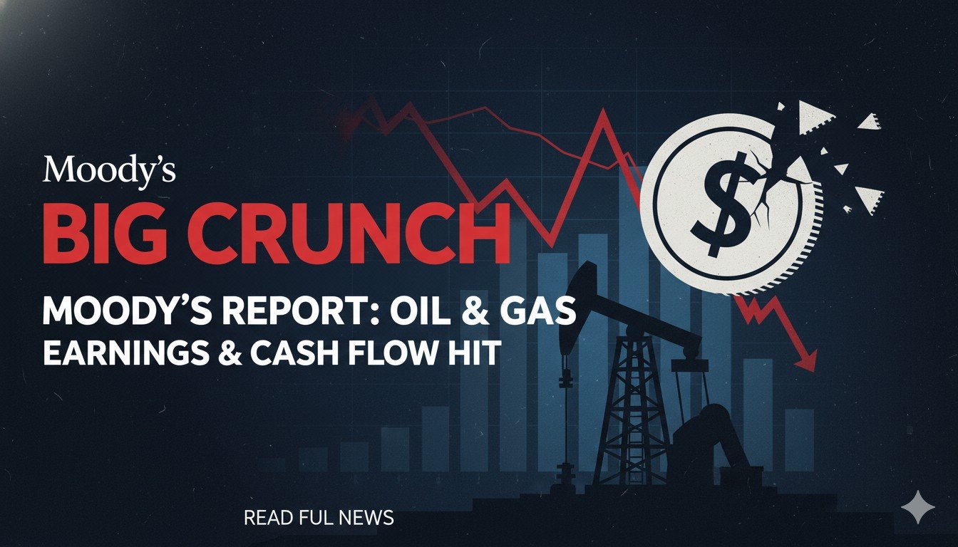 Alt Text for featured image : मूडीज रिपोर्ट में भारतीय पेट्रोलियम कंपनियों पर क्रूड कीमतों के प्रभाव को दर्शाती ग्राफिक इमेज