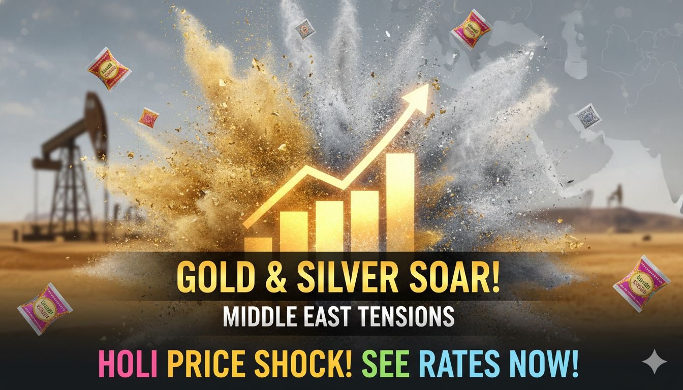 मिडिल ईस्ट तनाव के बीच होली पर सोने-चांदी की कीमतों में उछाल, 24 कैरेट सोना 1.67 लाख प्रति 10 ग्राम